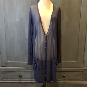Eileen Fisher Italian knit long cardigan XL